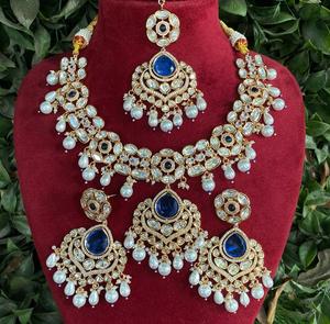 American Diamond Kundan Brass Fashion Jewelry Set para bodas nupciales Fiestas Compromisos Aniversarios Eventos especiales - Product Image 2