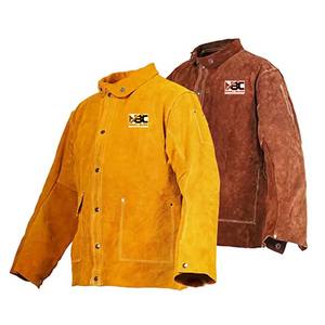 Leather Industrial Working Heavy Duty Spark Resistant Heat Fire <b>Proof</b> Safety Welding Jackets Personal Protective Equipment's. - Product Image 6