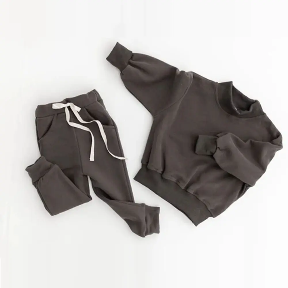 Neuestes Design High Neck Sweatshirt und Jogger Zweiteiliges Kinder kleidungs set/2024 Custom Logo Branded Clothing Set