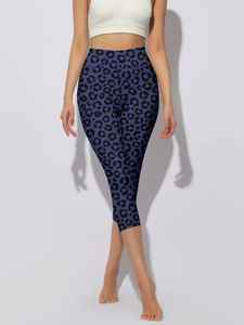 Leggings mi-longs en tricot pour femmes, taille mi-haute, épais, extensible, décontracté, fitness, yoga, pantalon imprimé - Product Image 2