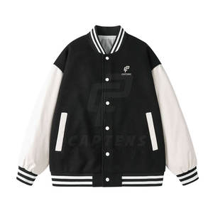 Veste Letterman à quantité minimale de commande basse pour l'extérieur Veste d'hiver Letterman à logo personnalisé à la mode pour hommes - Product Image 1