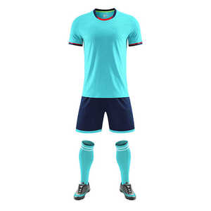 Venta al por mayor de uniformes de equipos de partido, uniformes de entrenamiento de fútbol para niños y adultos, trajes de fútbol de secado rápido de color sólido - Product Image 3