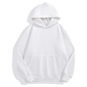 Alta calidad algodón liso peso pesado en blanco de gran tamaño Unisex personalizado de las mujeres de talla grande de los hombres sudaderas con capucha de lana sudaderas - Product Image 5
