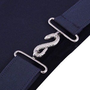 Tablier maçonnique MASTER BLUE LODGE personnalisable, broderie à la main, velours argenté, cuir, aimant, luxe, tissu à coudre - Product Image 6