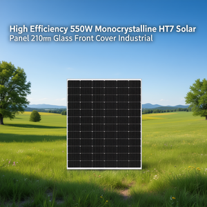 Panneau solaire monocristallin HJT haute efficacité 550W, couverture frontale en verre 210mm, usage industriel - Product Image 3