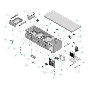 Base de Chef Professionnelle PREMIUM PLUS - -2 à +8°C - 2000 mm - 6 Tiroirs - 6x GN 1/1 - Product Image 5