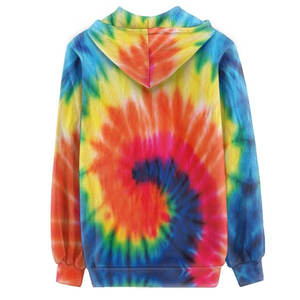 Sudadera con Capucha Estampada Tie Dye con Cierre, Sublimada, Personalizada, al por Mayor - Product Image 2