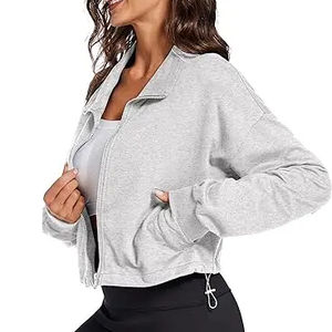 Sudaderas con Cremallera Frontal Completa para Hombre, con Bolsillo, Resistentes al Viento y Transpirables, Moda para Exteriores en Poliéster/Algodón - Product Image 1