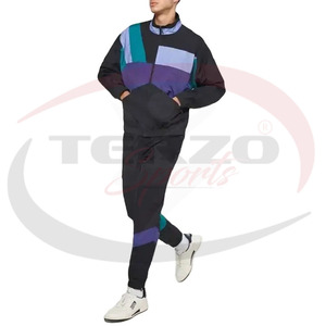Conjunto de chándal cortavientos para hombre de talla grande estampado ligero de poliéster nailon impermeable para exteriores chándal cortavientos para hombre - Product Image 1