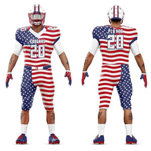 Suministro directo de fábrica Multi colorido sublimación completa poliéster juvenil fútbol americano uniforme fútbol Jersey conjunto - Product Image 2