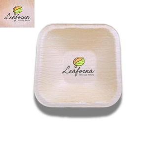 10 assiettes carrées réutilisables ensemble emballage personnalisé biodégradable en feuille de palmier naturel écologique robuste pour Camping repas en plein air - Product Image 2