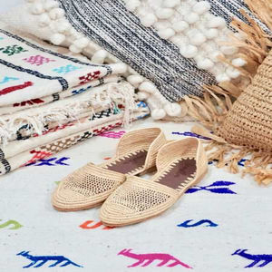 รองเท้าแตะและรองเท้าสานราฟเฟียทำมือจากโมร็อกโกราคาส่งถูก เป็นมิตรกับสิ่งแวดล้อม สำหรับผู้หญิงและผู้ชาย สั่งซื้อจำนวนมากจากผู้ผลิตโดยตรง - Product Image 2