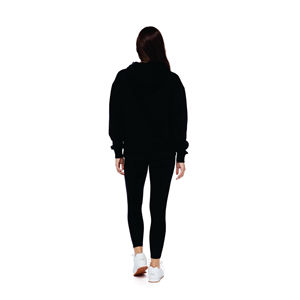 Moda clásica 100% poliéster Sudadera con capucha para hombre y mujer Logotipo personalizado Liso Puff Impresión Sudadera de corte largo - Product Image 3