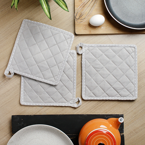 Manoplas elegantes de algodón con estampado de puntos para el hogar, hoteles, panaderías, uso en la cocina - Product Image 6