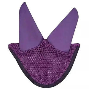 Fabriqué en usine, Oem Design, bonnet d'oreille en coton et polyester personnalisé de haute qualité, voile anti-mouches pour chevaux de mode équine avec marque privée - Product Image 1