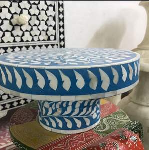 Vente chaude support de gâteau floral en incrustation d'os noir et blanc pour les fêtes de mariage anniversaires et plus d'outils de gâteau amusants - Product Image 3