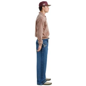 Karatz Jeans à jambes larges de 23 pouces, brodés à la pierre foncée, fils métalliques, matériel de qualité supérieure, denim poncé à la main - Product Image 4