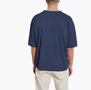 Custom Men's <b>Oversized</b> <b>T</b>-<b>Shirts</b> Blanks Promotional <b>Plain</b> Embroidered Tee <b>Shirt</b> with Silk Screen Printing Solid Pattern BD - Product Image 4