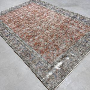 พรมวินเทจขนาด 6.6x10.3 ฟุต พรมตุรกีขนาดใหญ่ พรมลายดอกไม้สีน้ำตาล - Product Image 3