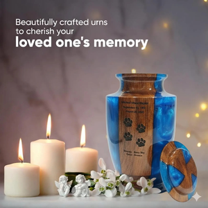 โกศเผาศพทำจากเรซินโรสวู้ดแกะสลักด้วยมือที่ระลึกที่ระลึกงานศพสัตว์เลี้ยงและมนุษย์โกศ - Product Image 3