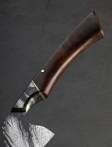 Couteau à lame fixe en acier inoxydable Eatching On Blade Couteau de chef avec manche en bois Cadeau pour votre anniversaire Idée cadeau de Noël. - Product Image 5