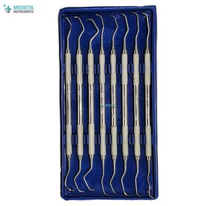 Gracey Curette Set 8 Pieces Medical <b>Dental</b> <b>Surgical</b> <b>Instrument</b> Curette CE certified - Product Image 2