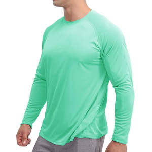 Design Your Own Blank Polyester Upf 50 Fishing t Shirt for Men Wholesale <b>Neon</b> <b>Yellow</b> Sport Long Sleeve Unbranded - Product Image 1