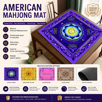 Tapis de protection en diatomite résistant à l'usure pour Mahjong, tapis de jeu de table robuste et résistant aux taches, vente en gros, pour cartes de poker, style minimaliste américain