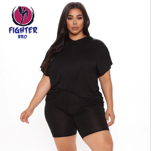 Ropa deportiva Conjunto de chándal corto Conjunto de sudadera y pantalones cortos recortados para mujer Conjunto de sudadera y pantalones cortos de 2 piezas para mujer - Product Image 1