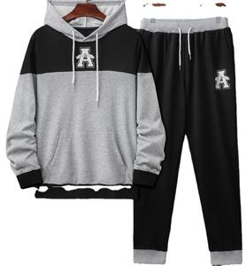 Ensemble de pantalons de survêtement et sweat à capuche Color Block pour hommes pour un style de rue tendance - Product Image 6