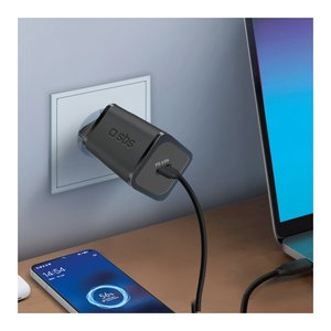 Cargador de Pared USB Tipo-C MINI de 65W con GaN Power Delivery, NEGRO, TETRGAN1C65W, Cargador de Batería, Cable y Adaptadores - Product Image 4