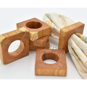 Porte-anneau en bois porte-mouchoirs porte-papier de soie en bambou - Product Image 1