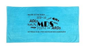 High Quality 30x60 Inches Soft Cotton Eco-Friendly All-Season Quick Dry Solid <b>Turquoise</b> Velour Beach <b>Towel</b> for Kids - Product Image 2