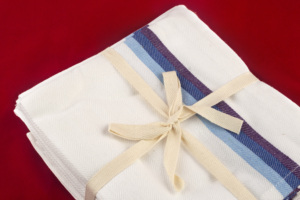 Stylish and Functional Set of 12 Quick-Dry Herring Bone Woven 100% Cotton Kitchen <b>Towels</b> - Product Image 2