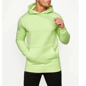 Sweat-shirts à capuche pour hommes avec logo personnalisé en gros, fabriqués en coton doux, en molleton français, avec poche avant brodée - Product Image 2
