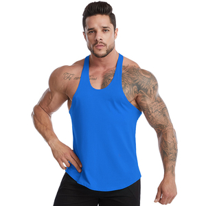 Camiseta Deportiva de Tirantes de Algodón de Color Sólido, Cómoda para Entrenamiento, Running, Deportes al Aire Libre, Ropa Deportiva para Hombre - Product Image 3