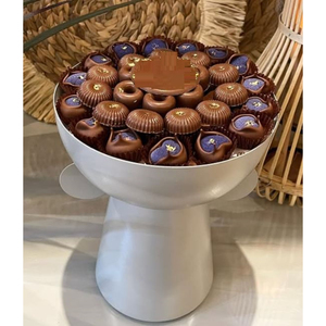 Nouveau Design élégant Bol de service sucré Plat de service à chocolat en métal gris de la plus haute qualité pour la maison ou l'hôtel Bol de service à dessert - Product Image 1
