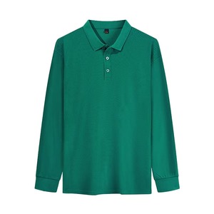 Impression de logo personnalisé manches longues pour hommes pour polos 100% polyester teint uni FZ 2025 - Product Image 1