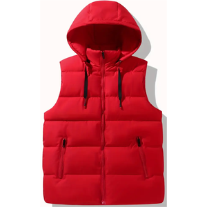 Chaqueta de Golf Acolchada para Hombre, con Cuello Alto, Cierre Frontal con Cremallera, Bolsillos, Resistente al Viento, con Logotipo Personalizado - Product Image 1