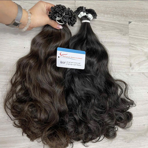 Usine directe 100% Remy Extension de cheveux humains Double dessiné vierge kératine crue pointe plate cheveux crus en gros - Product Image 2