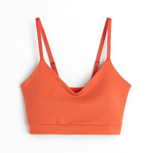 Sujetador deportivo con logotipo personalizado para mujer, sostén de Yoga de alta calidad, Top deportivo para Fitness, Color sólido, venta al por mayor - Product Image 1