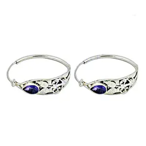 Boucles d'oreilles clous tendance en argent 925 avec pierre précieuse bleue, motif de fleur mignon pour un usage quotidien, fiançailles, mariage, anniversaire, fête - Product Image 3