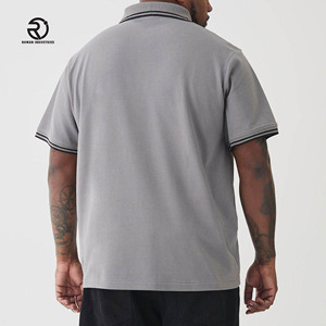 Polos de talla grande para hombre, Camiseta de algodón de alta calidad con logotipo personalizado para golf, jersey de gran tamaño, camiseta Polo de manga corta - Product Image 3