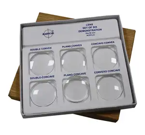 Lenses set consists of a variety of six lenses for all your optics demonstrations are made of highly polished clear acrylic