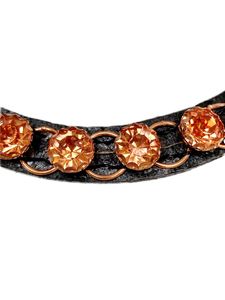 Bride en cuir de cheval marron surpiquée avec muserolle française - Product Image 5