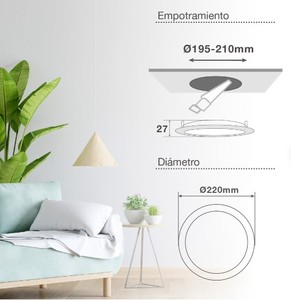 Luminaria LED Empotrable Redonda Belur de 24W y 6500K (GSC 201000101) - Product Image 3