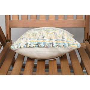 Premium Luxury 12x12 pulgadas lana amarilla Kantha Patchwork almohada tejida Vintage Floral bordado cojín decorativo para uso en el suelo - Product Image 5