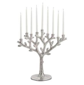 Bougeoir Menorah en métal à 9 bras avec branches d'arbre dorées Support de table en aluminium Or antique Prix de gros le plus bas - Product Image 2