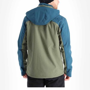 Chaqueta cortavientos de lana ligera para hombre de alta calidad impermeable al aire libre con capucha cuello alto cierre de cremallera personalizado al por mayor - Product Image 3
