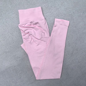 Gilet de fitness d'été Taille haute Hip Tinting Yoga Push-Up Sports Suit with Elastic Waist Closure Solid Print Pattern Front Logo - Product Image 6